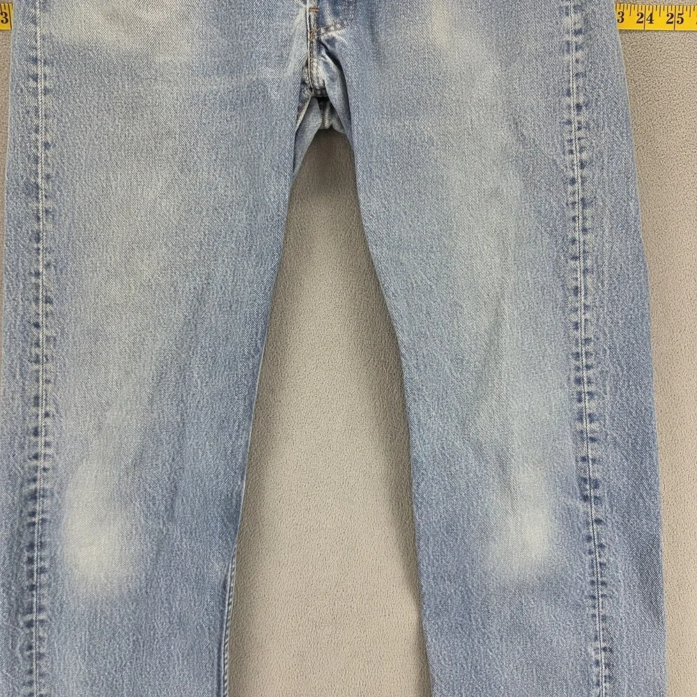 Vintage Levis 501 Jeans Mens Blue Button Fly Made In USA Altered Hem Fits 30x32